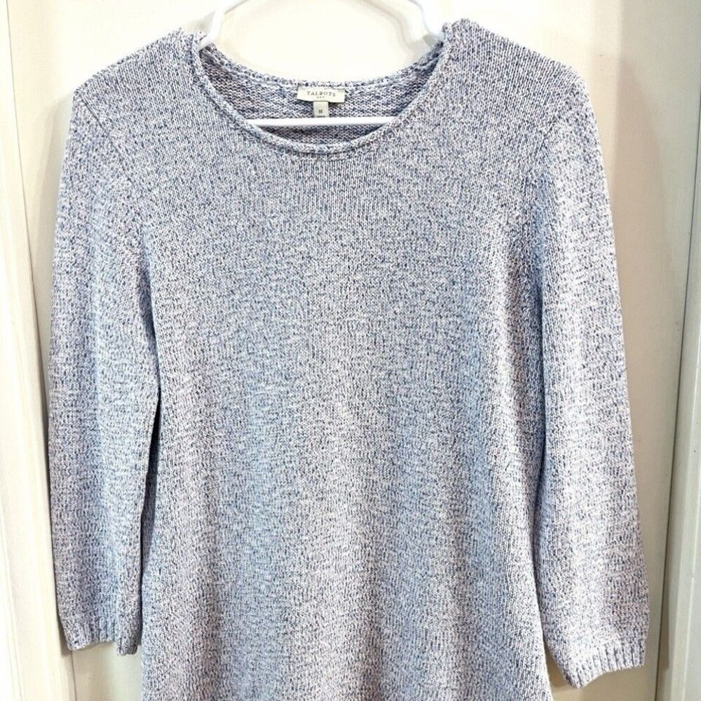 Talbots Sweater Pullover Women Size M Multicolor 3/4 Sleeves